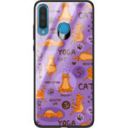 Защитный чехол BoxFace Glossy Panel Huawei P30 Lite Yoga Cat