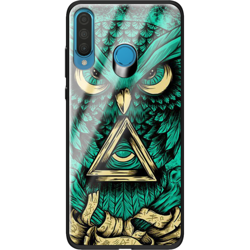 Защитный чехол BoxFace Glossy Panel Huawei P30 Lite Masonic Owl