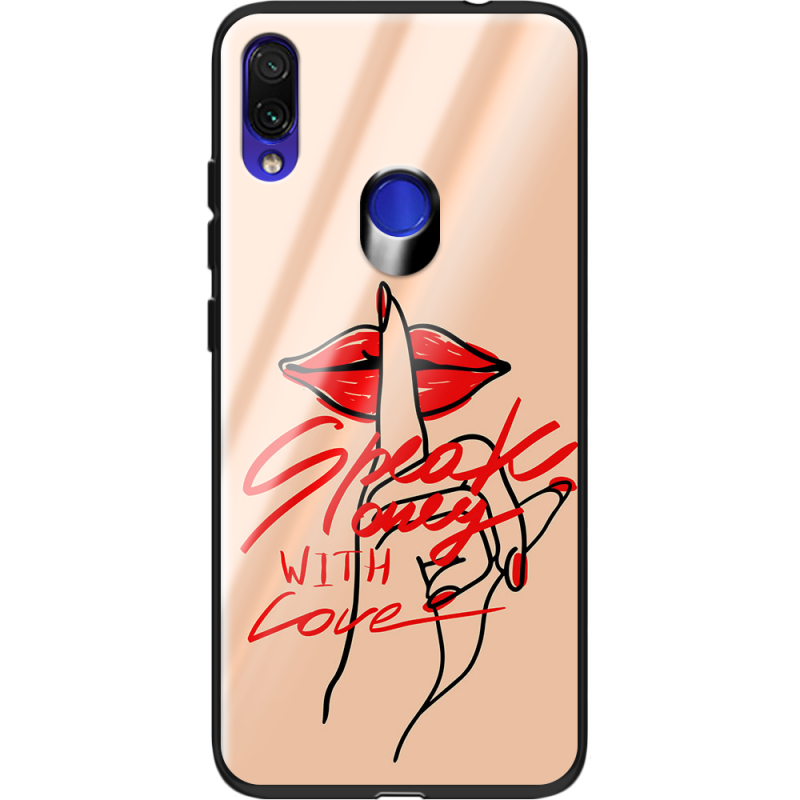 Защитный чехол BoxFace Glossy Panel Xiaomi Redmi Note 7 Speak Only Whith Love