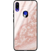 Защитный чехол BoxFace Glossy Panel Xiaomi Redmi Note 7 Pink Marble