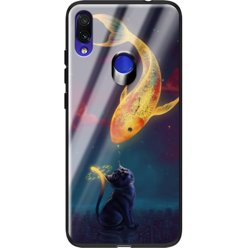 Защитный чехол BoxFace Glossy Panel Xiaomi Redmi Note 7 Kitten And Fish