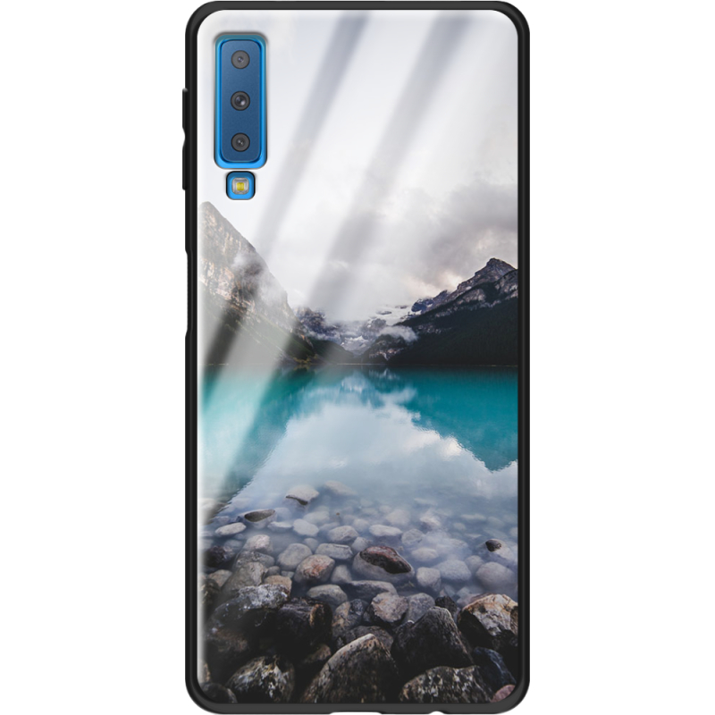 Защитный чехол BoxFace Glossy Panel Samsung Galaxy A7 2018 Blue Lake