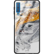Защитный чехол BoxFace Glossy Panel Samsung Galaxy A7 2018 Gold With Silver