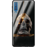 Защитный чехол BoxFace Glossy Panel Samsung Galaxy A7 2018 Gold Skull