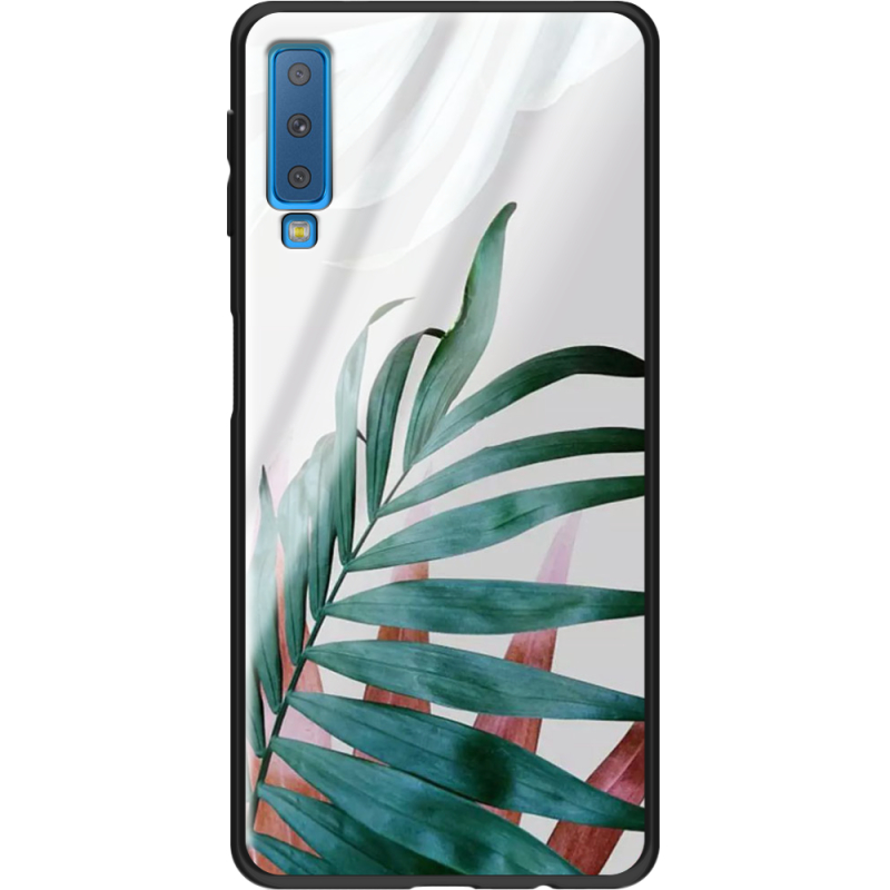 Защитный чехол BoxFace Glossy Panel Samsung Galaxy A7 2018 Leaf