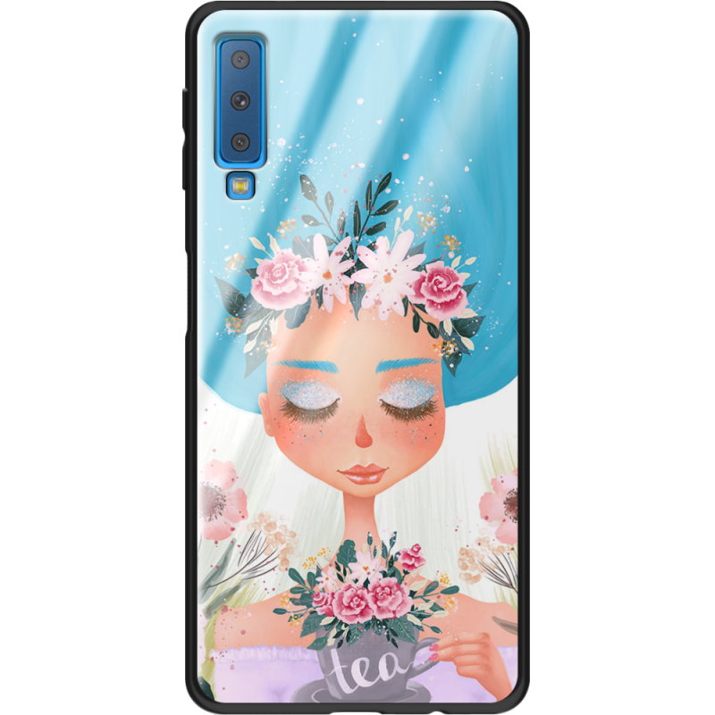 Защитный чехол BoxFace Glossy Panel Samsung Galaxy A7 2018 Tea Girl