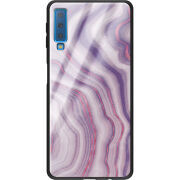 Защитный чехол BoxFace Glossy Panel Samsung Galaxy A7 2018 Purple Marble