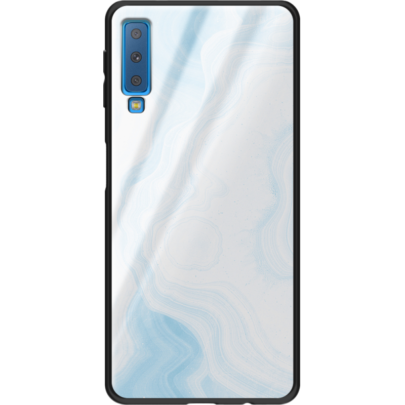 Защитный чехол BoxFace Glossy Panel Samsung Galaxy A7 2018 Light Marble