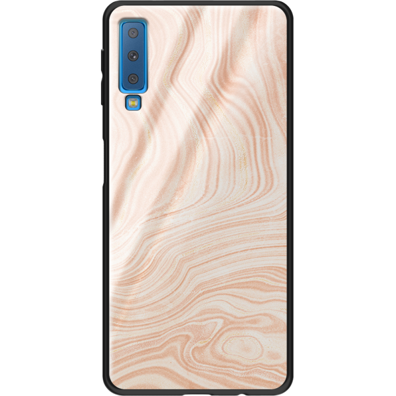 Защитный чехол BoxFace Glossy Panel Samsung Galaxy A7 2018 Delicate Marble