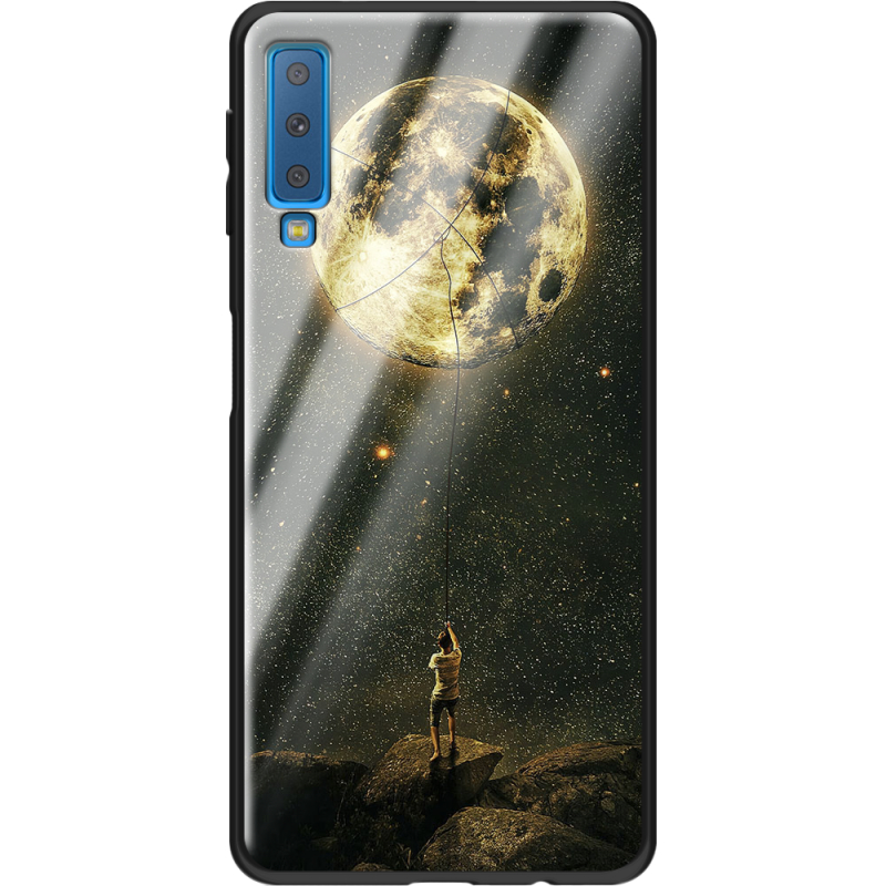 Защитный чехол BoxFace Glossy Panel Samsung Galaxy A7 2018 Reach for the Moon