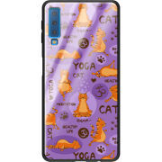 Защитный чехол BoxFace Glossy Panel Samsung Galaxy A7 2018 Yoga Cat