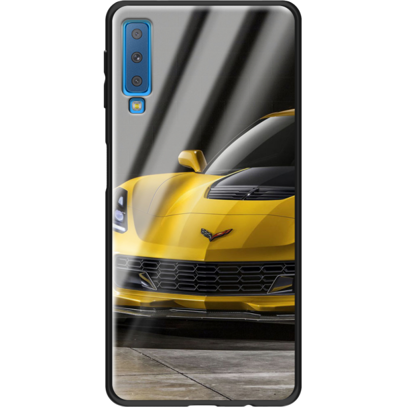 Защитный чехол BoxFace Glossy Panel Samsung Galaxy A7 2018 Corvette Z06