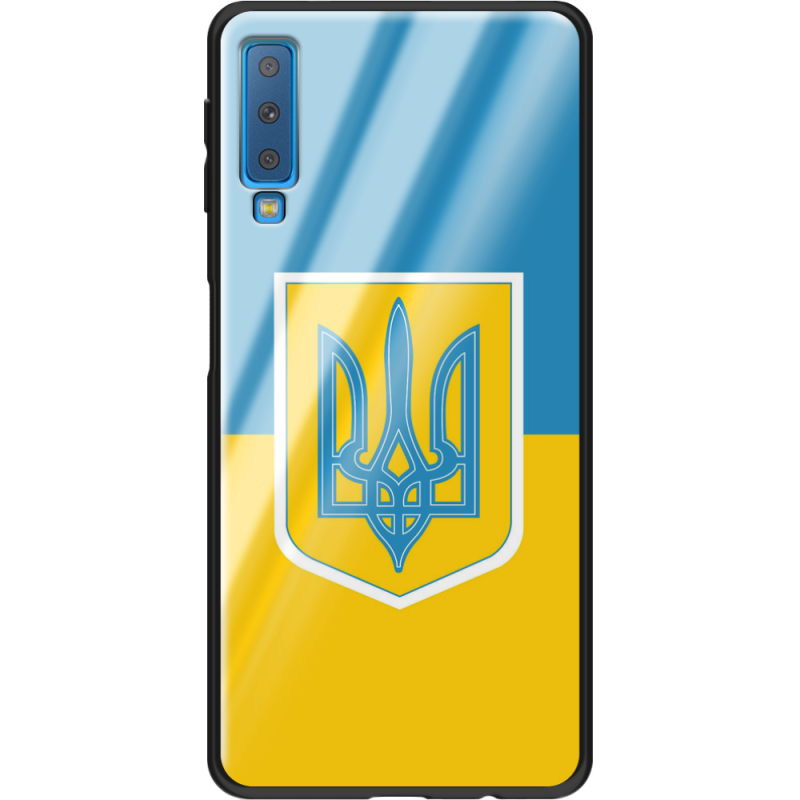 Защитный чехол BoxFace Glossy Panel Samsung Galaxy A7 2018 Герб України