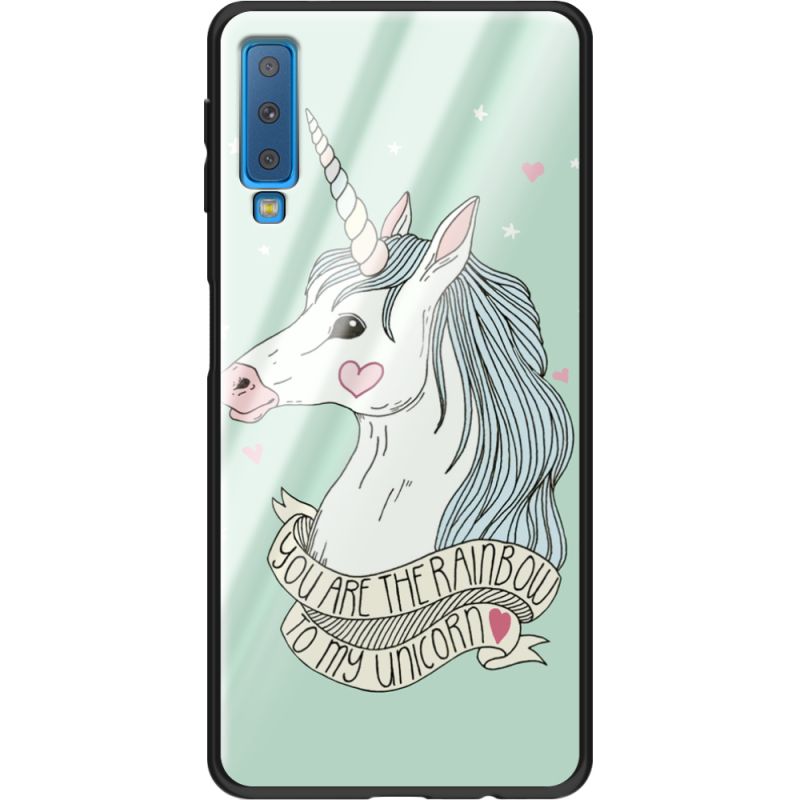 Защитный чехол BoxFace Glossy Panel Samsung Galaxy A7 2018 My Unicorn