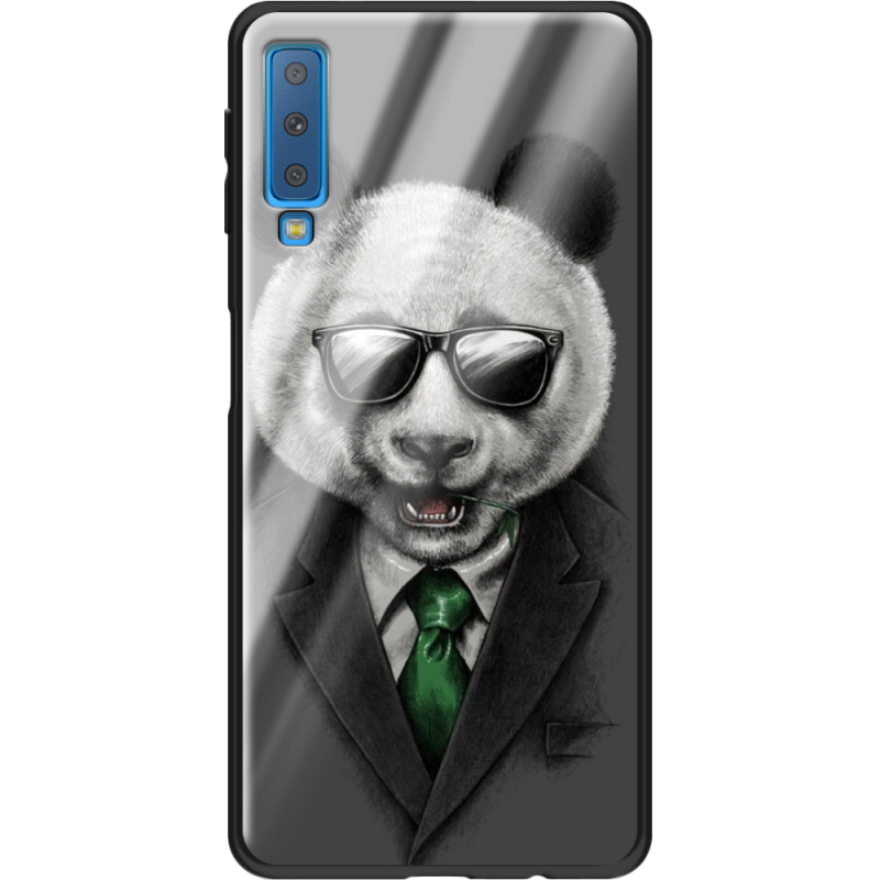 Защитный чехол BoxFace Glossy Panel Samsung Galaxy A7 2018 Cool Panda