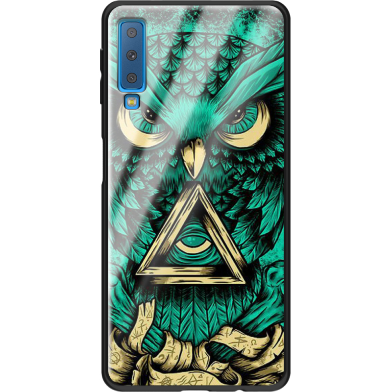 Защитный чехол BoxFace Glossy Panel Samsung Galaxy A7 2018 Masonic Owl