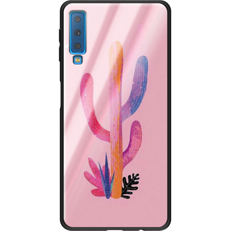 Защитный чехол BoxFace Glossy Panel Samsung Galaxy A7 2018 Pink Desert