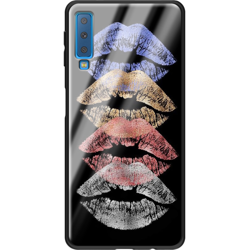Защитный чехол BoxFace Glossy Panel Samsung Galaxy A7 2018 Lips