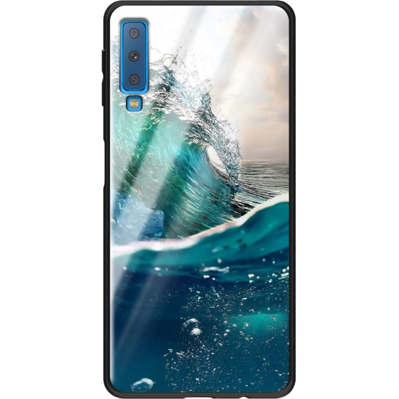 Защитный чехол BoxFace Glossy Panel Samsung Galaxy A7 2018 Waterwave