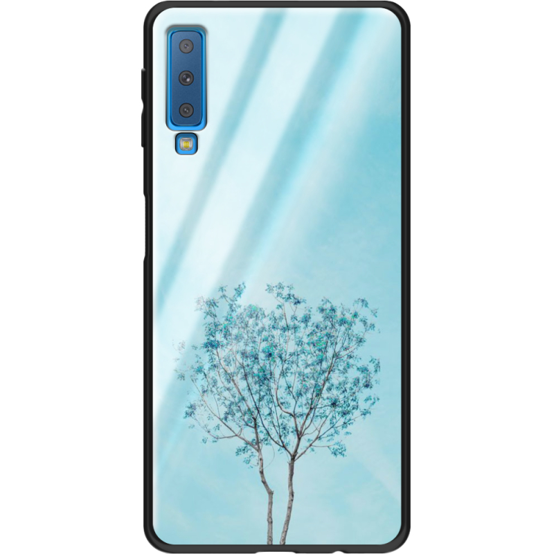 Защитный чехол BoxFace Glossy Panel Samsung Galaxy A7 2018 Blue Tree
