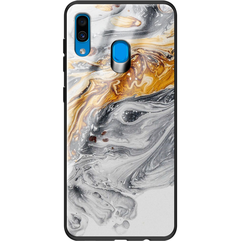 Защитный чехол BoxFace Glossy Panel Samsung Galaxy A30 Gold With Silver