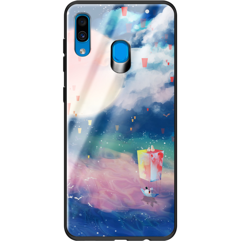 Защитный чехол BoxFace Glossy Panel Samsung Galaxy A30 Dreamy Clouds