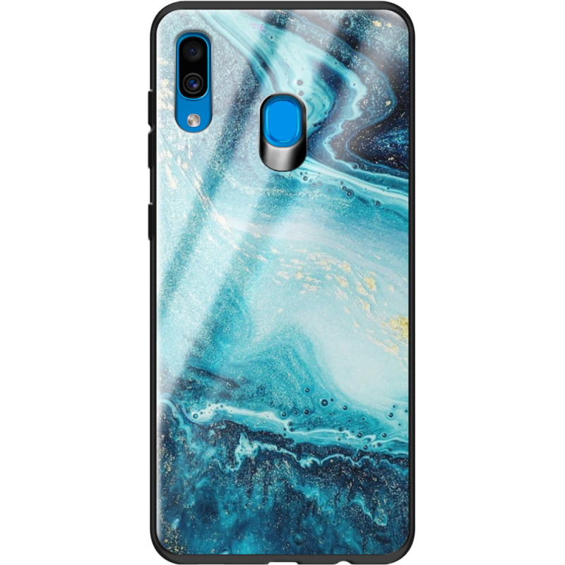 Защитный чехол BoxFace Glossy Panel Samsung Galaxy A30 Blue Marble