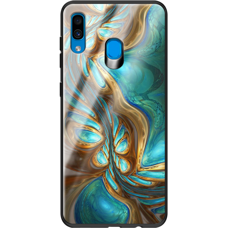 Защитный чехол BoxFace Glossy Panel Samsung Galaxy A30 Blue Abstraction