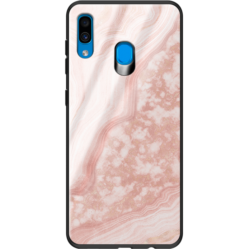 Защитный чехол BoxFace Glossy Panel Samsung Galaxy A30 Pink Marble
