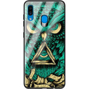 Защитный чехол BoxFace Glossy Panel Samsung Galaxy A30 Masonic Owl