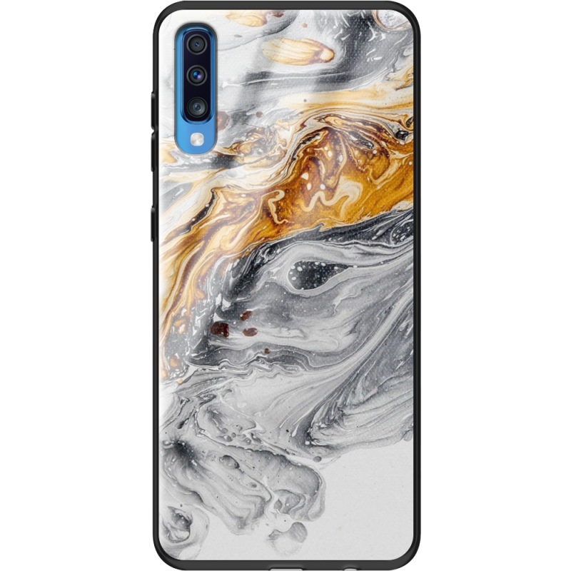 Защитный чехол BoxFace Glossy Panel Samsung Galaxy A70 Gold With Silver