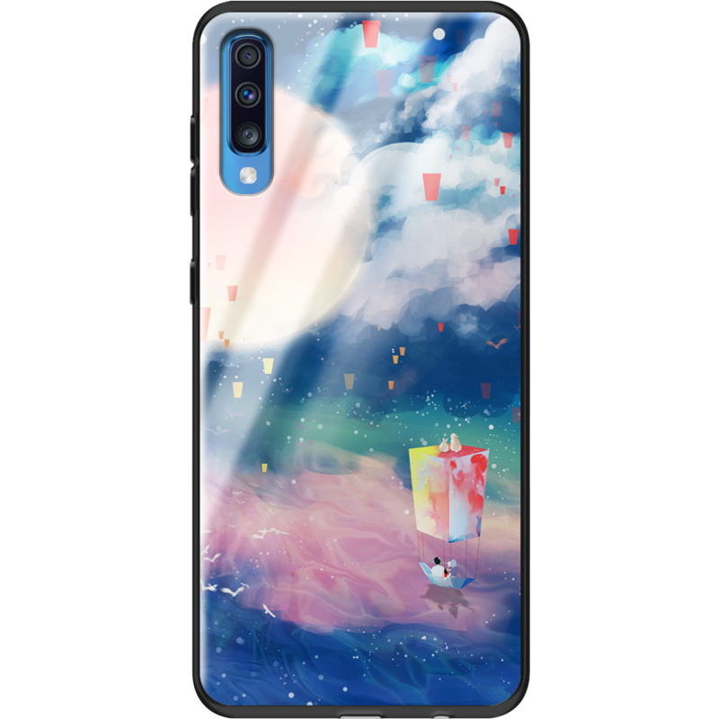 Защитный чехол BoxFace Glossy Panel Samsung Galaxy A70 Dreamy Clouds