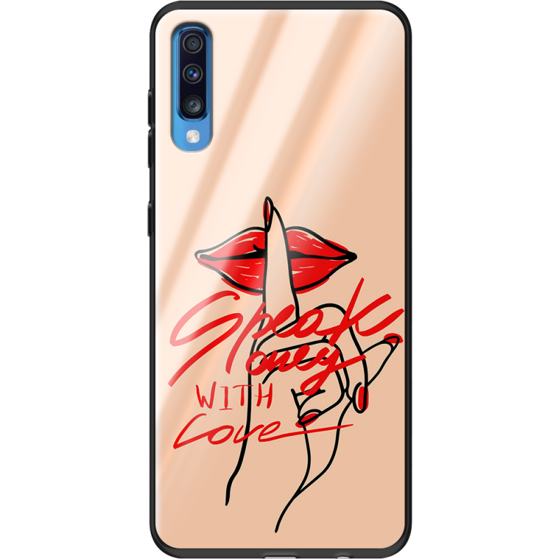 Защитный чехол BoxFace Glossy Panel Samsung Galaxy A70 Speak Only Whith Love