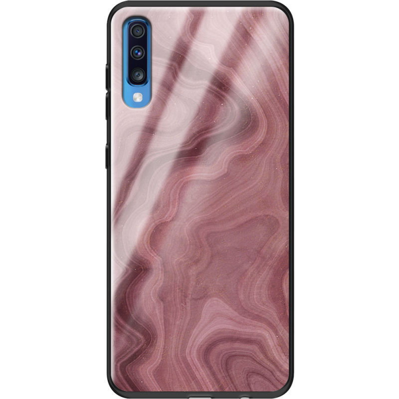 Защитный чехол BoxFace Glossy Panel Samsung Galaxy A70 DarkRed Marble