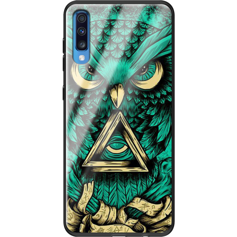 Защитный чехол BoxFace Glossy Panel Samsung Galaxy A70 Masonic Owl