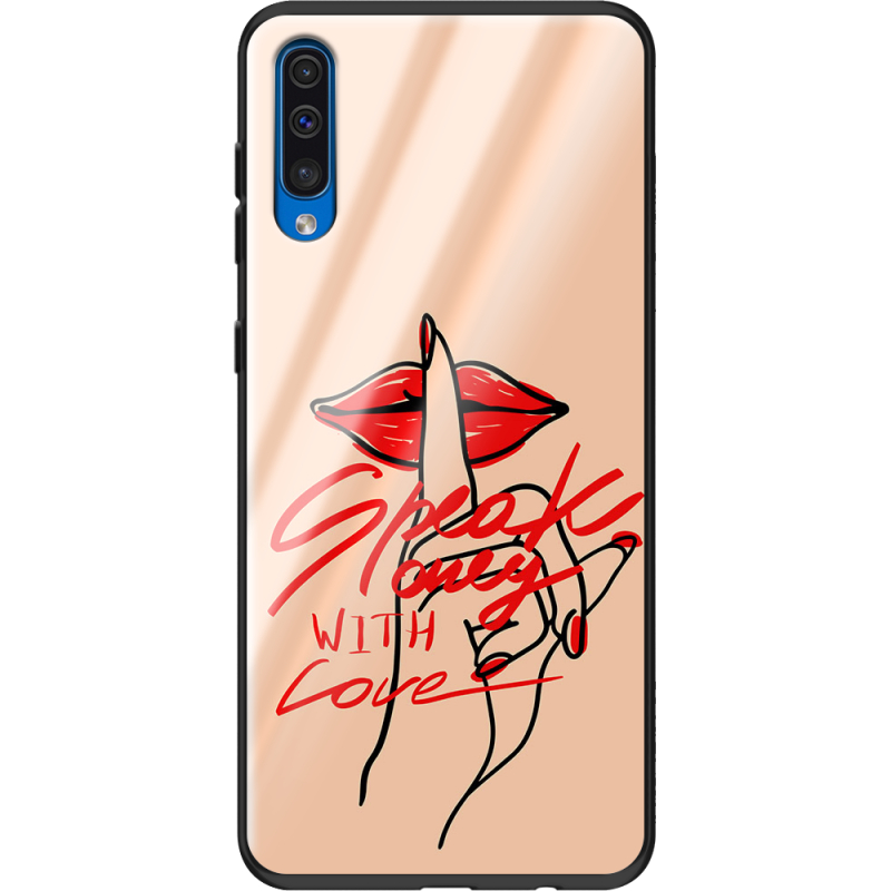 Защитный чехол BoxFace Glossy Panel Samsung Galaxy A50 Speak Only Whith Love