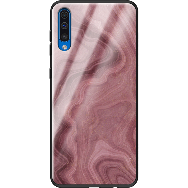 Защитный чехол BoxFace Glossy Panel Samsung Galaxy A50 DarkRed Marble