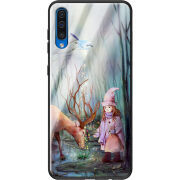 Защитный чехол BoxFace Glossy Panel Samsung Galaxy A50 Girl And Deer