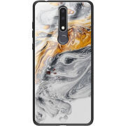 Защитный чехол BoxFace Glossy Panel Nokia 3.1 Plus Gold With Silver