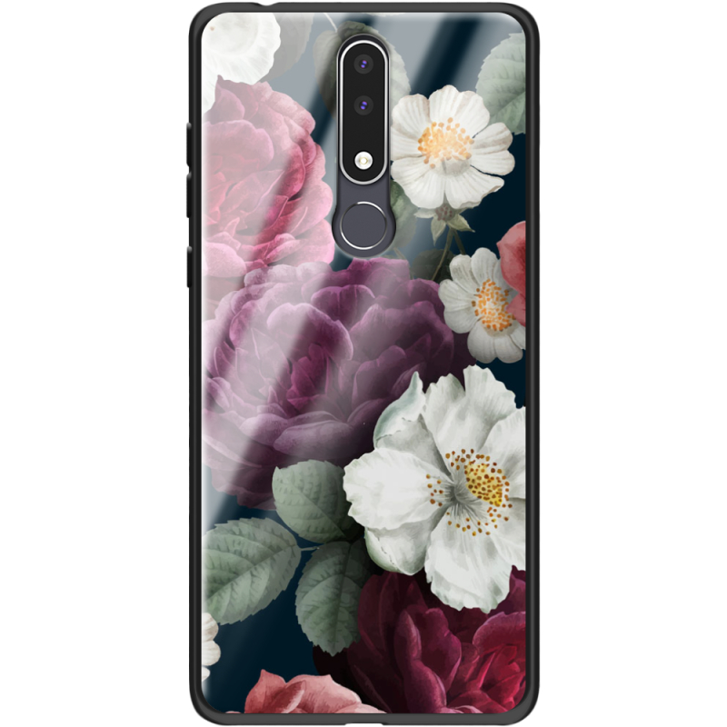 Защитный чехол BoxFace Glossy Panel Nokia 3.1 Plus Peonies