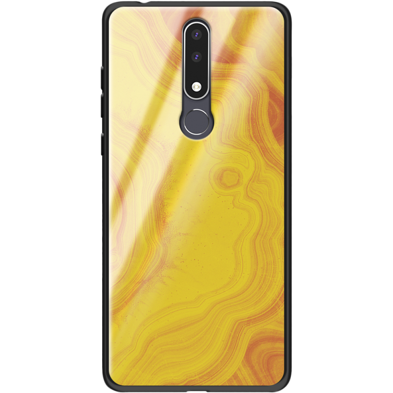 Защитный чехол BoxFace Glossy Panel Nokia 3.1 Plus Yellow Marble