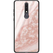 Защитный чехол BoxFace Glossy Panel Nokia 3.1 Plus Pink Marble