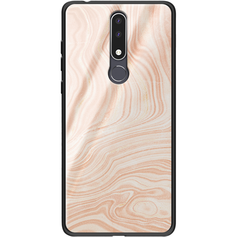 Защитный чехол BoxFace Glossy Panel Nokia 3.1 Plus Delicate Marble