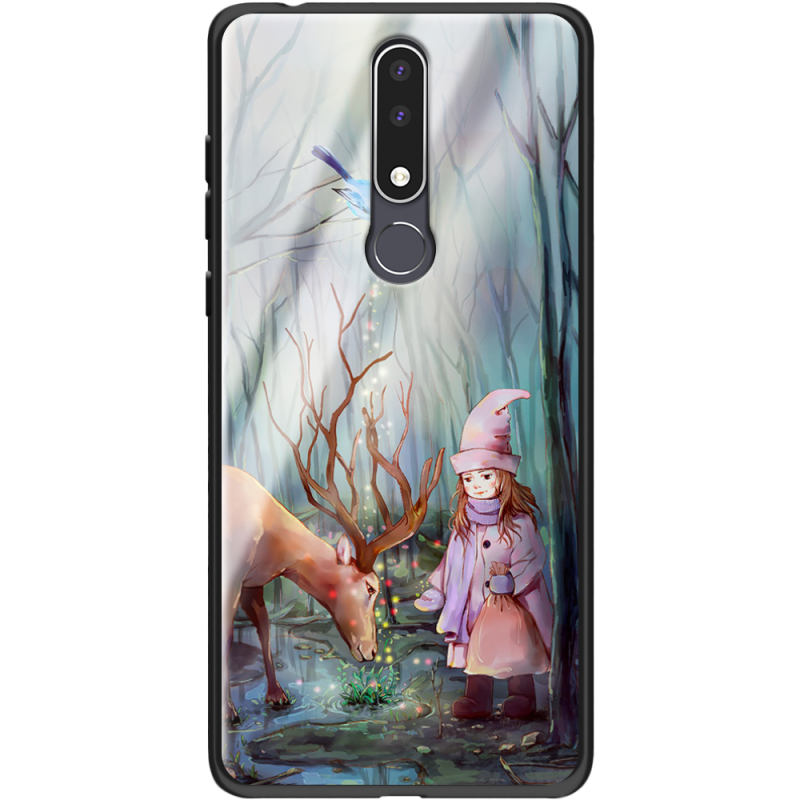 Защитный чехол BoxFace Glossy Panel Nokia 3.1 Plus Girl And Deer