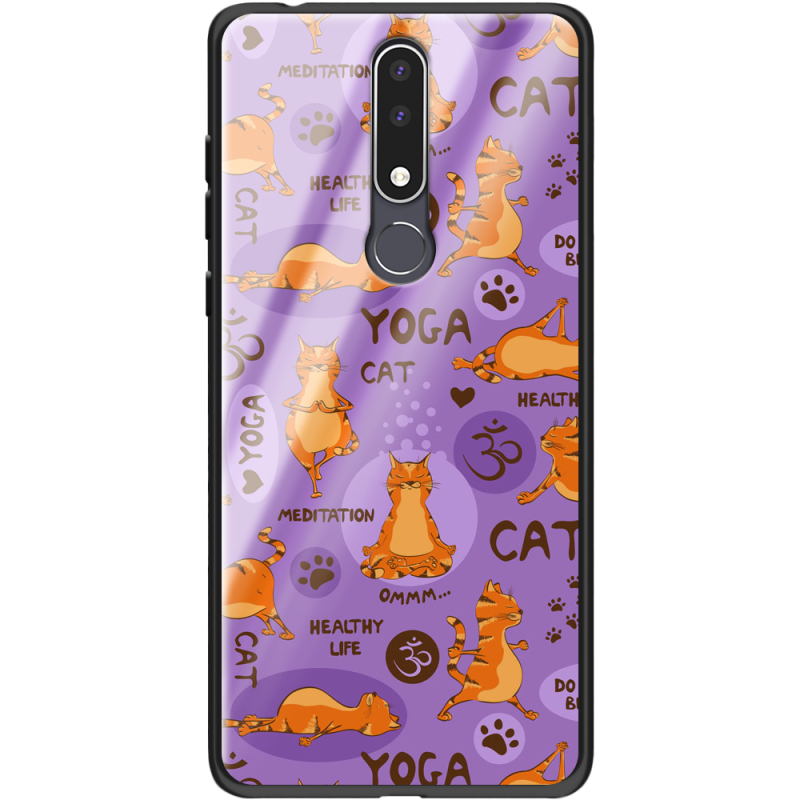 Защитный чехол BoxFace Glossy Panel Nokia 3.1 Plus Yoga Cat