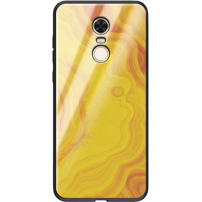 Защитный чехол BoxFace Glossy Panel Xiaomi Redmi 5 Plus Yellow Marble