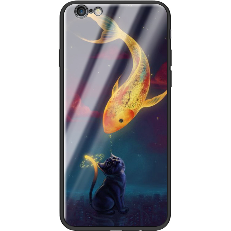 Защитный чехол BoxFace Glossy Panel Apple iPhone 6 Plus Kitten And Fish