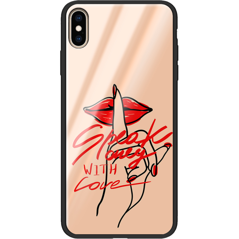 Защитный чехол BoxFace Glossy Panel Apple iPhone XS Max Speak Only Whith Love