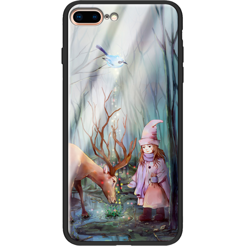 Защитный чехол BoxFace Glossy Panel Apple iPhone 7 / 8 Plus Girl And Deer