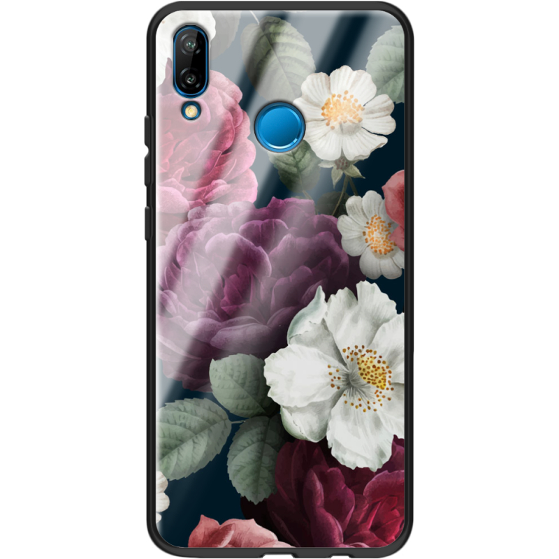 Защитный чехол BoxFace Glossy Panel Huawei P20 Lite Peonies